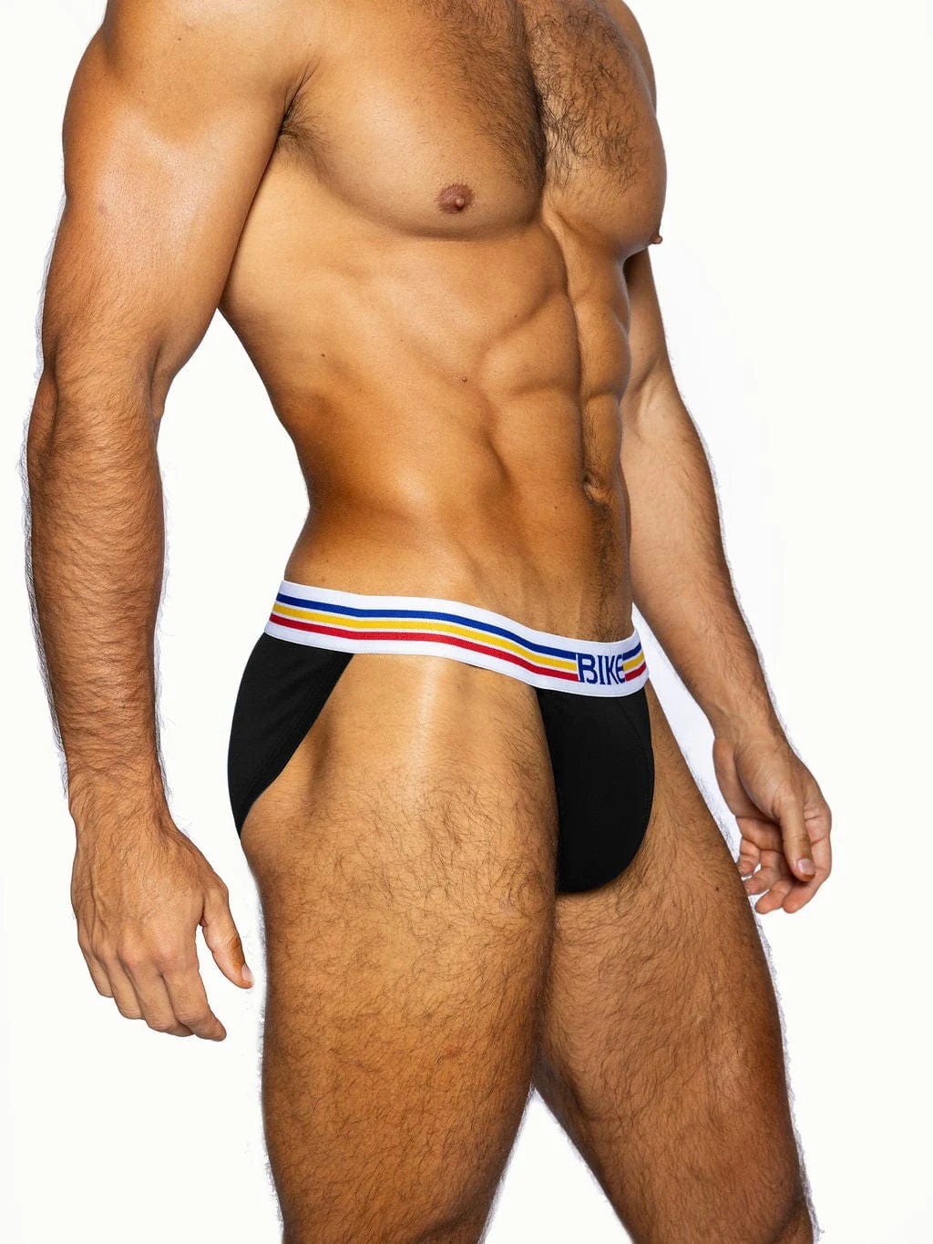 BIKE Stretch Cotton Jock Brief - Black - Image 4