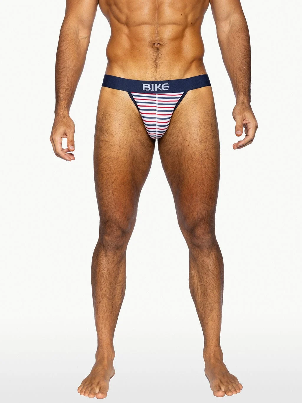 BIKE Stretch Cotton Jock Brief - Sailor Stripe - Image 3