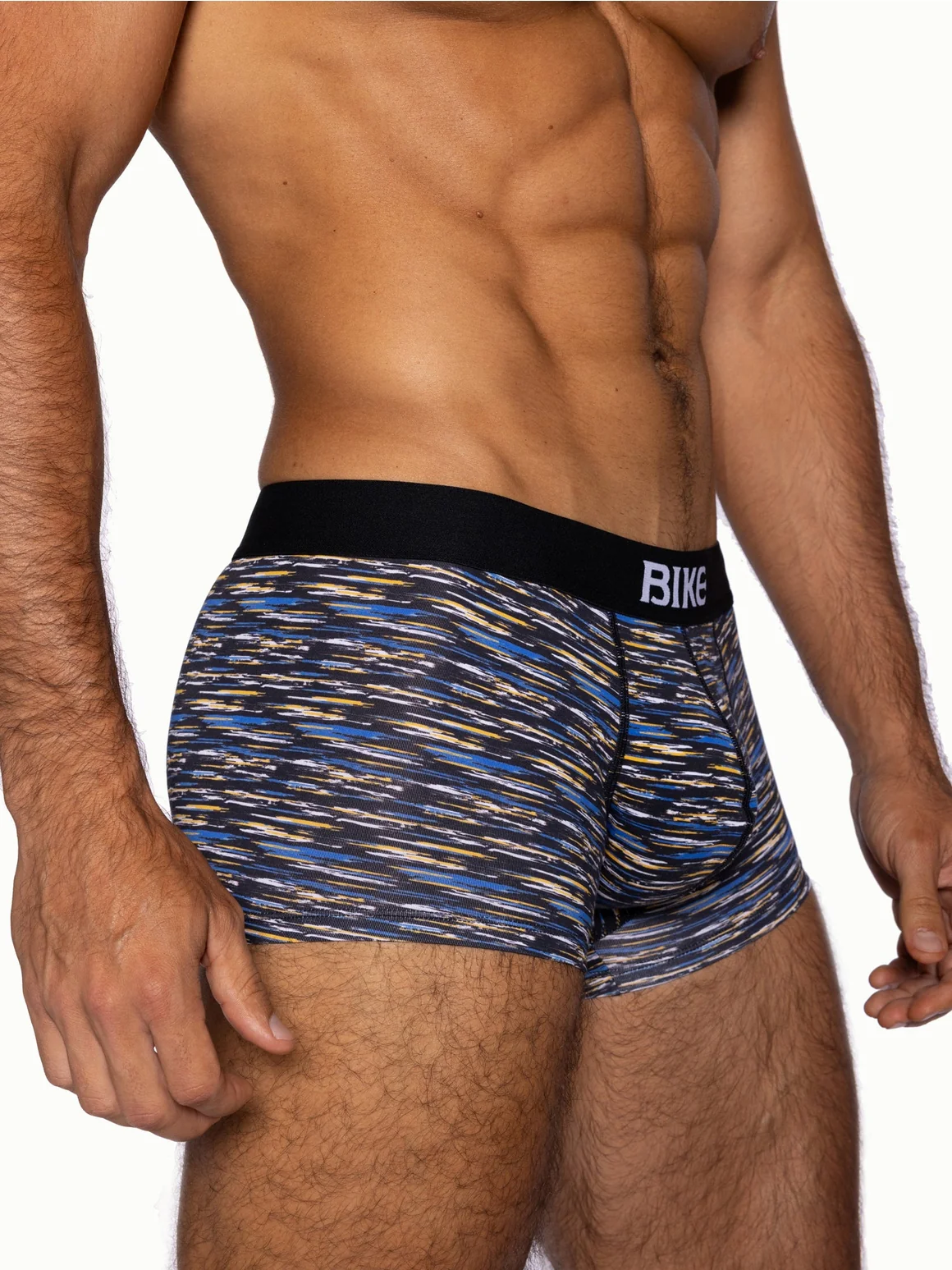 BIKE Stretch Cotton Trunk - Indigo Brush Strokes - Image 5