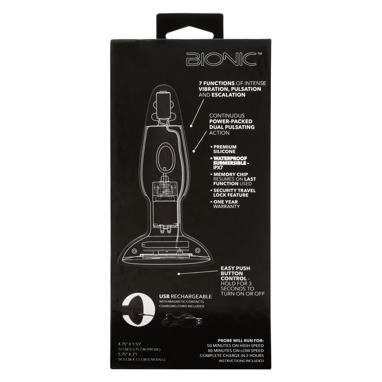 Bionic Dual Pulsating Probe Rechargeable Silicone Anal Stimulator - Image 4