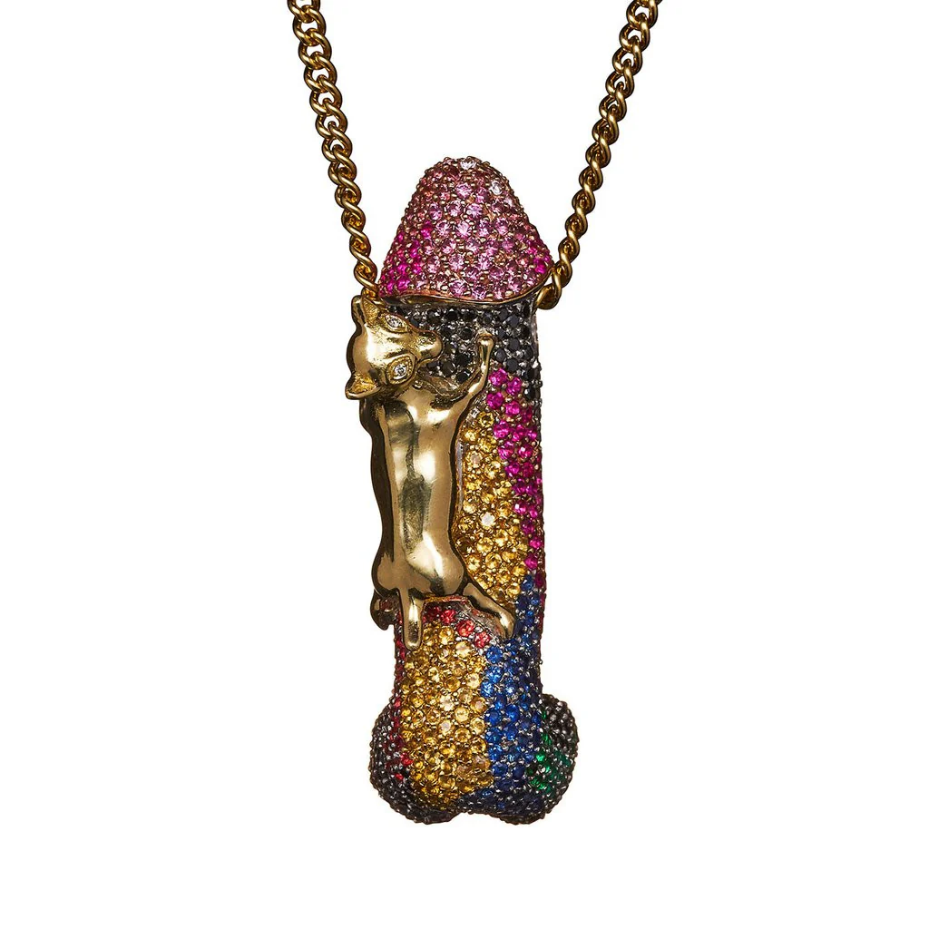 Bjarne Melgaard x Bjørg Gold Riding Chihuahua Necklace - Image 3