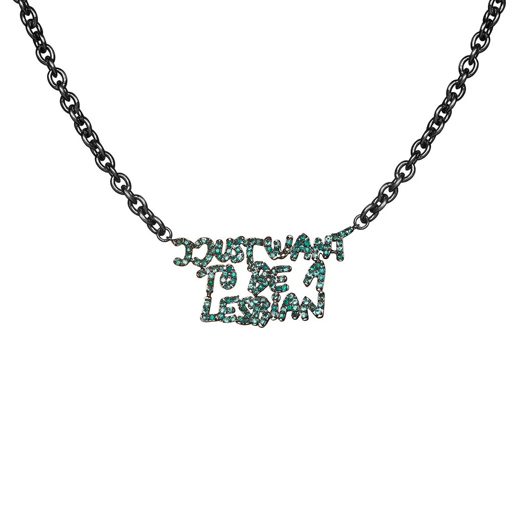 Bjarne Melgaard x Bjørg I Just Want To Be A Lesbian Necklace - Image 2