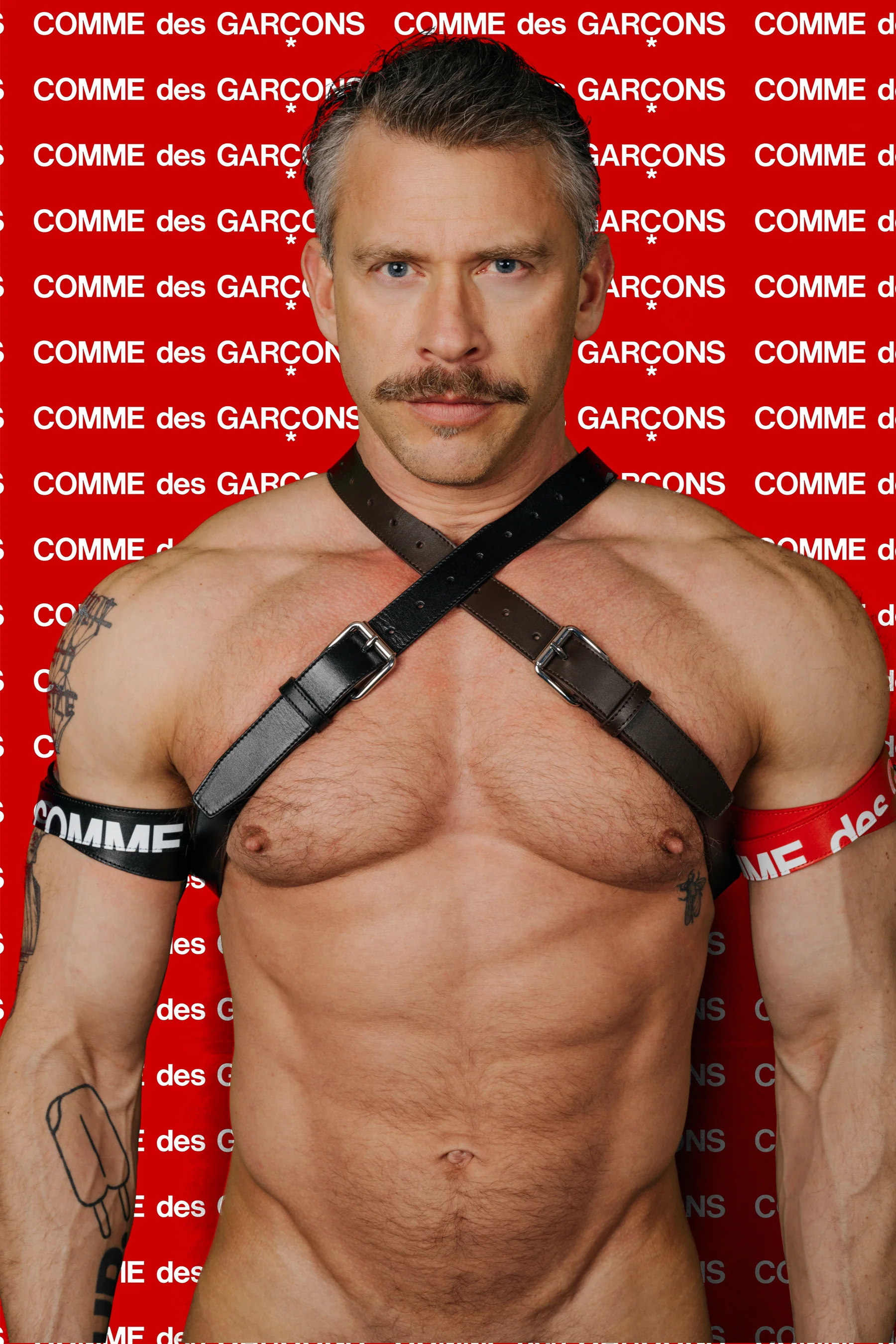 Comme des Garçons Black HUGE LOGO Classic Leather Belt - Image 3