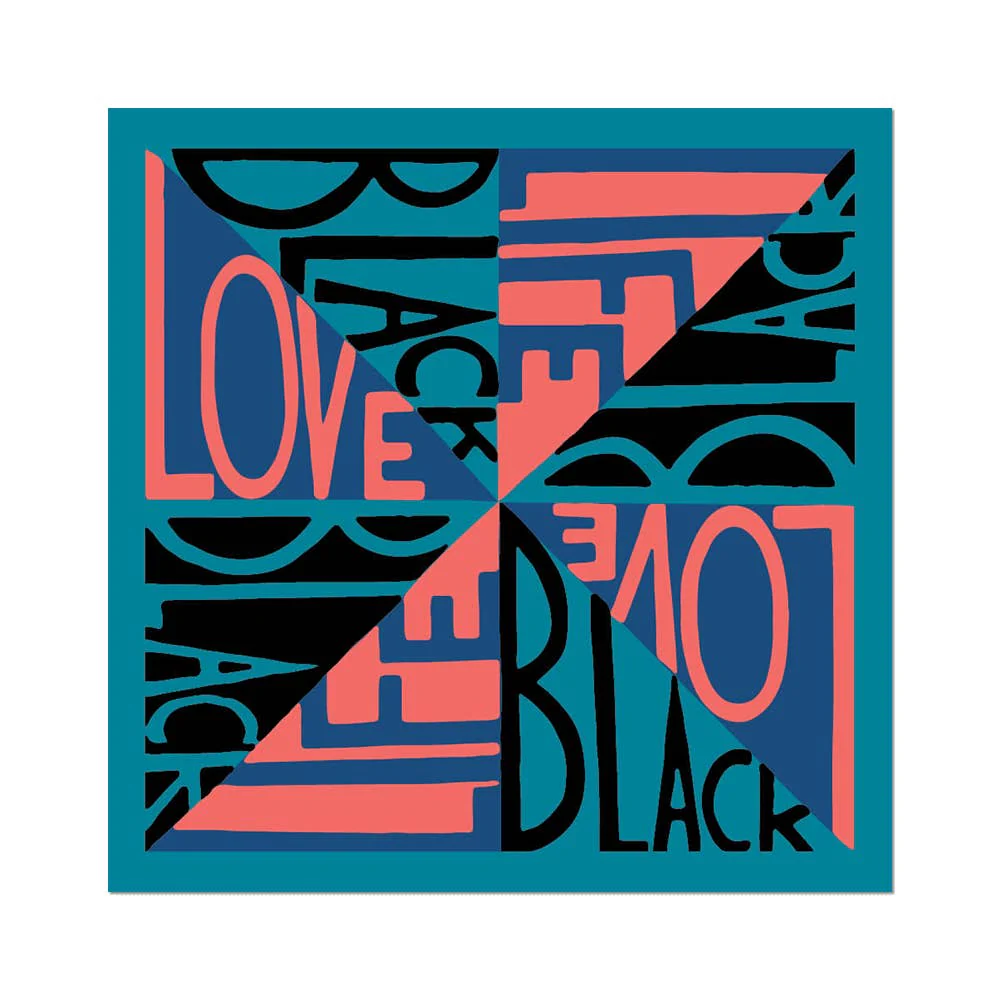 Black Light Series #6: Love Black Life By Faith Ringgold - Die-Cut Sticker