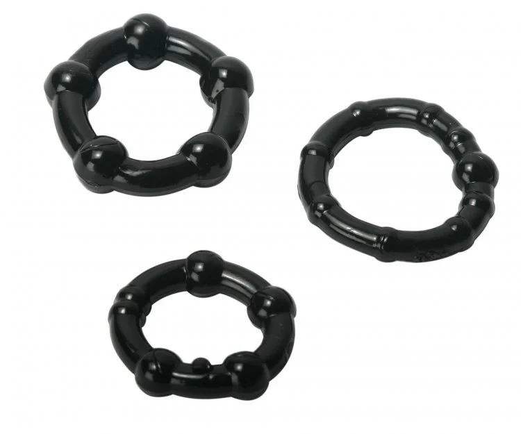 Black Performance Erection Rings 3 Pack - Image 2