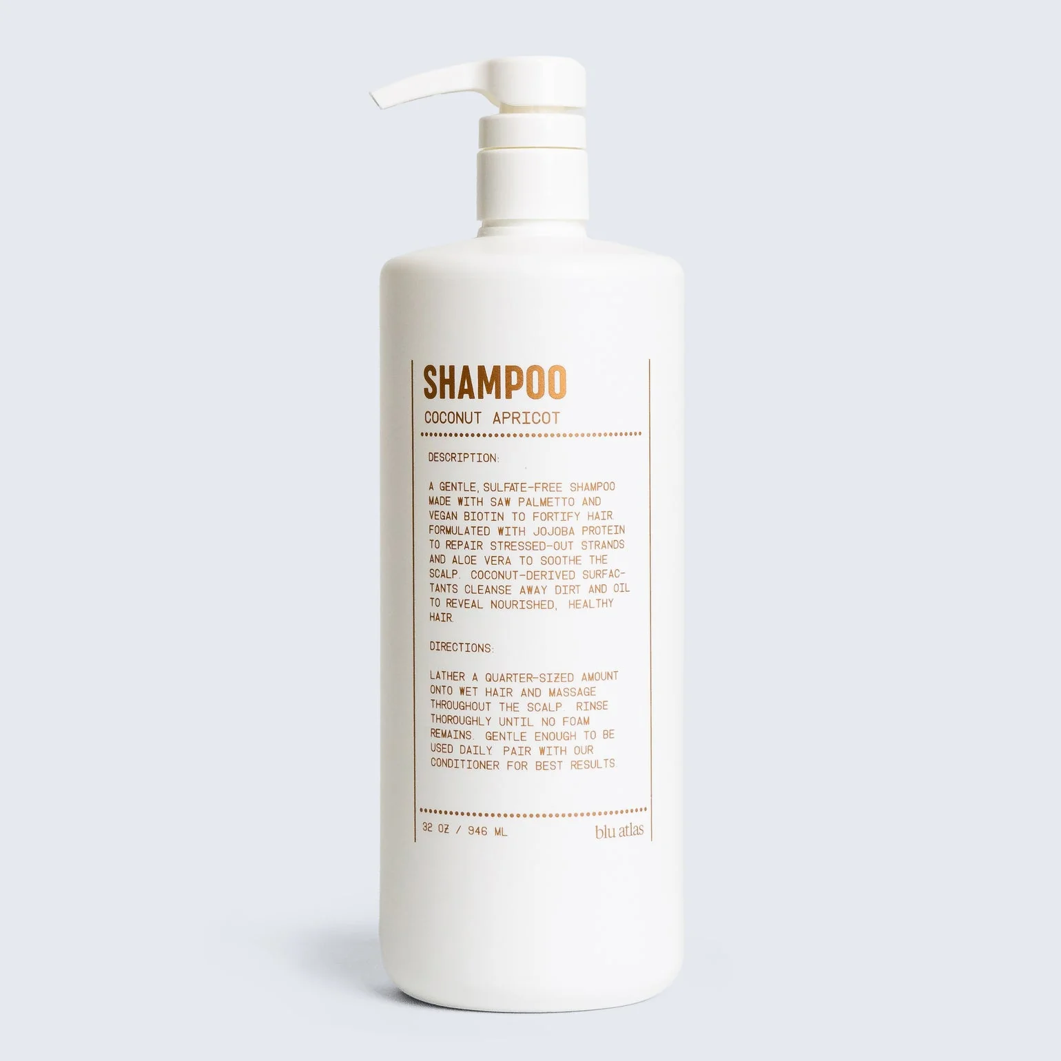 Blu Atlas Natural Shampoo for All Hair Types - Coconut apricot - Image 2