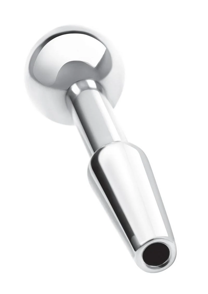 Blue Line Peephole Penis Plug - Stainless Steel - Image 3