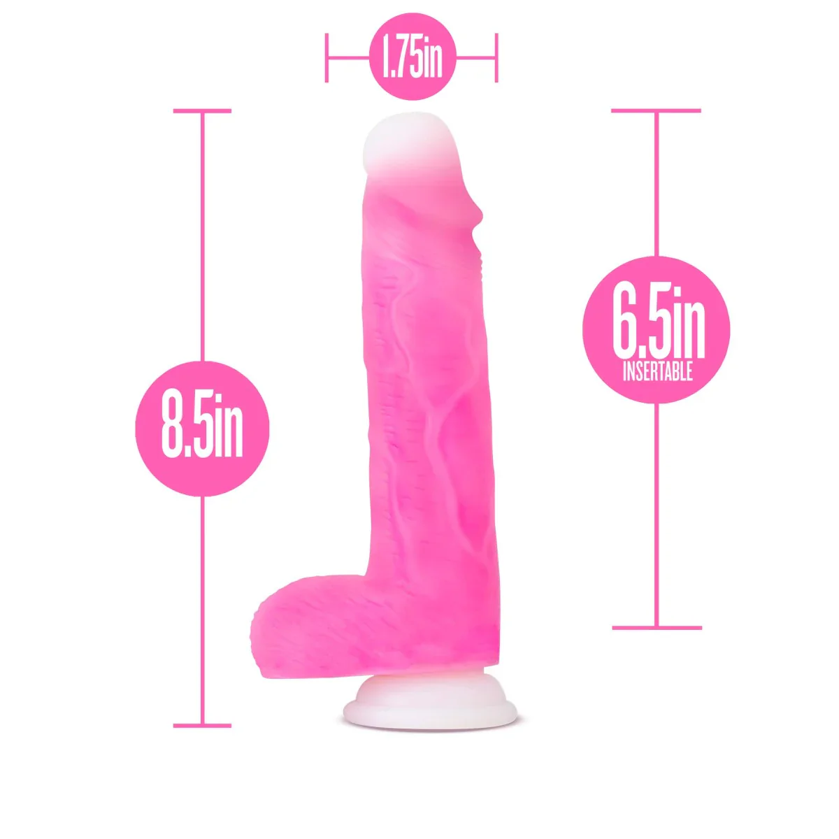 Neo Elite Roxy Pink 8.5-Inch Long Vibrating Dildo - Image 3