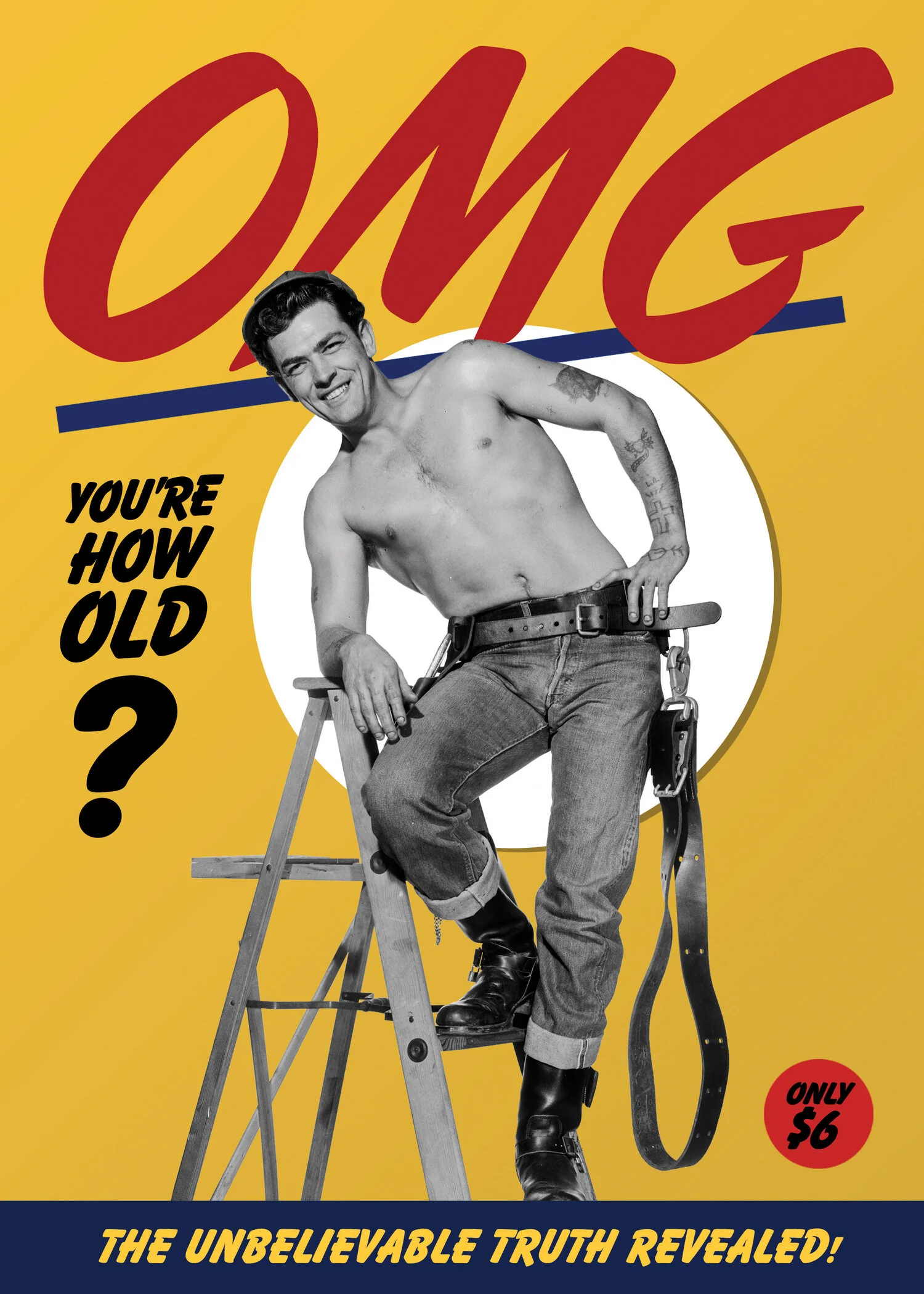 Bob Mizer "OMG" Birthday Greeting Card - Image 4