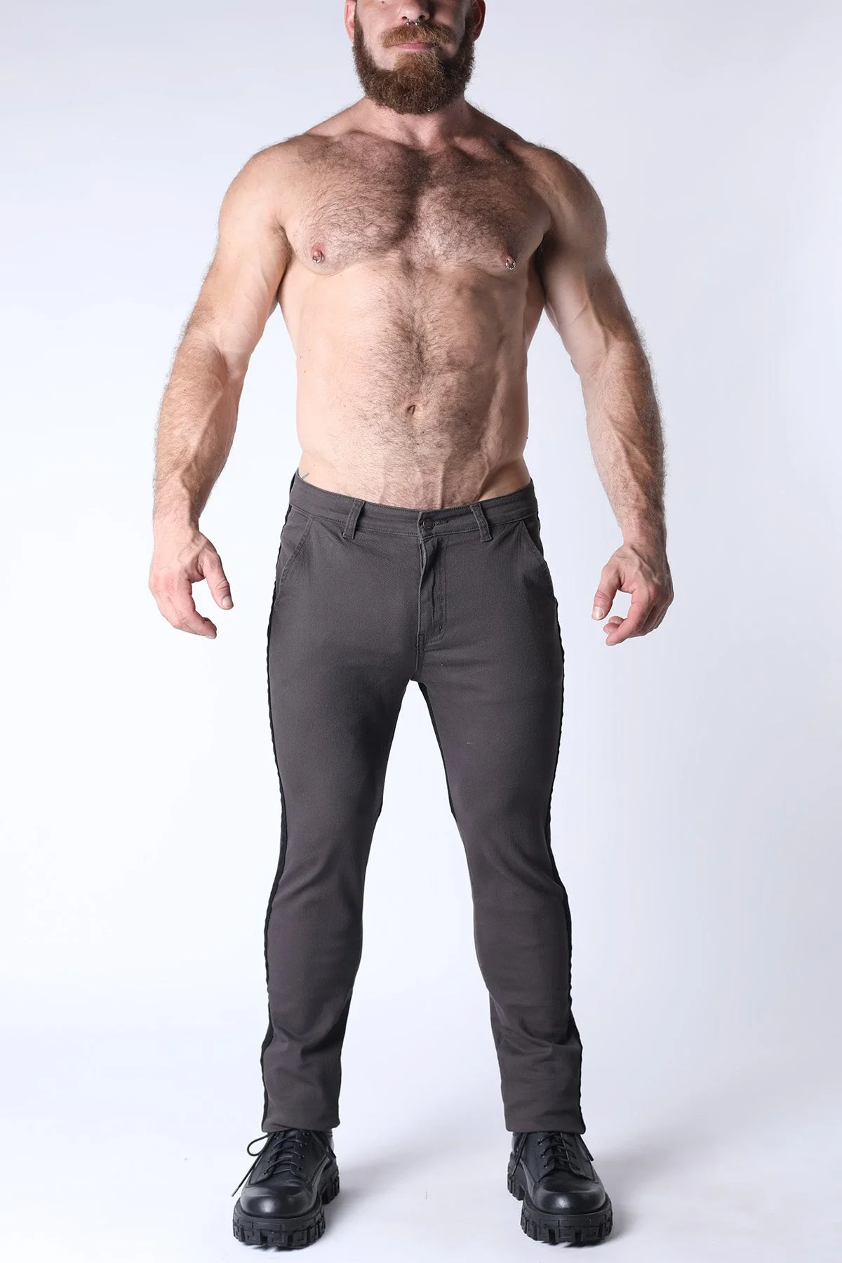 CELLBLOCK 13 Brigade Twill Saddle Zipper Pant- grey - Image 3