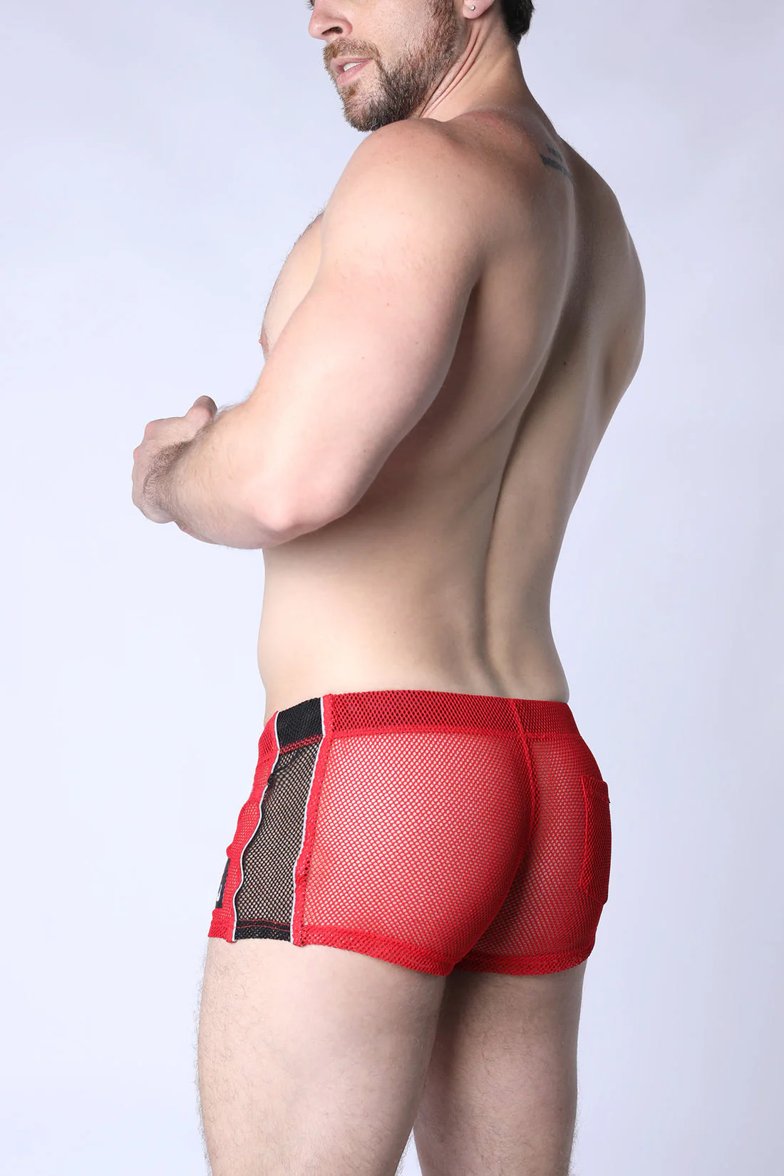 CELLBLOCK 13 Chain Reaction Mesh Jock Short - Red - Image 2