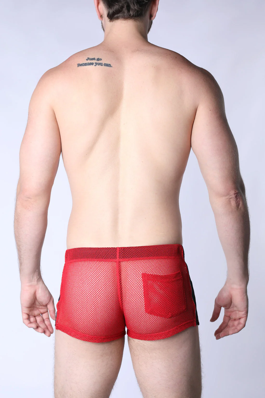 CELLBLOCK 13 Chain Reaction Mesh Jock Short - Red - Image 3