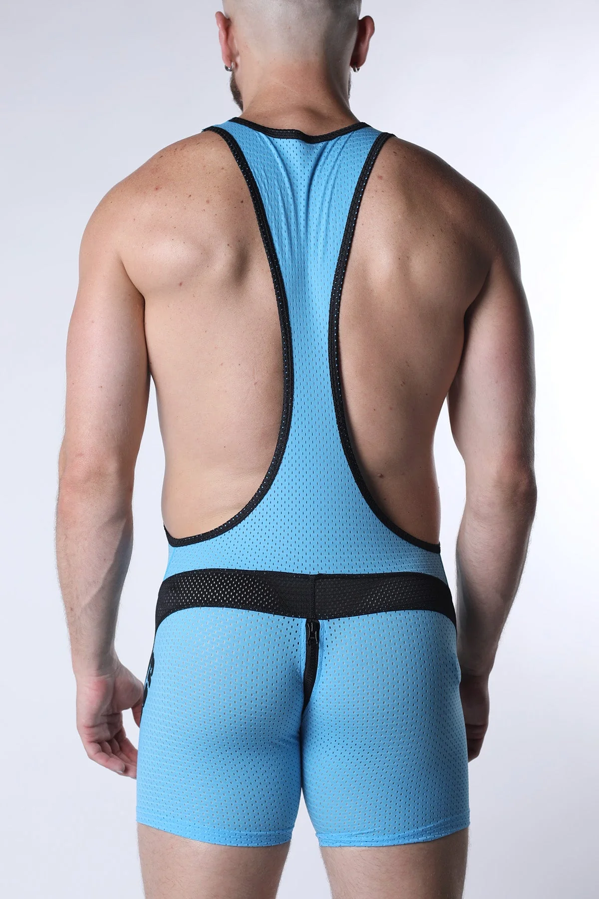 CELLBLOCK 13 Starter Mesh Zipper Singlet - Blue - Image 3