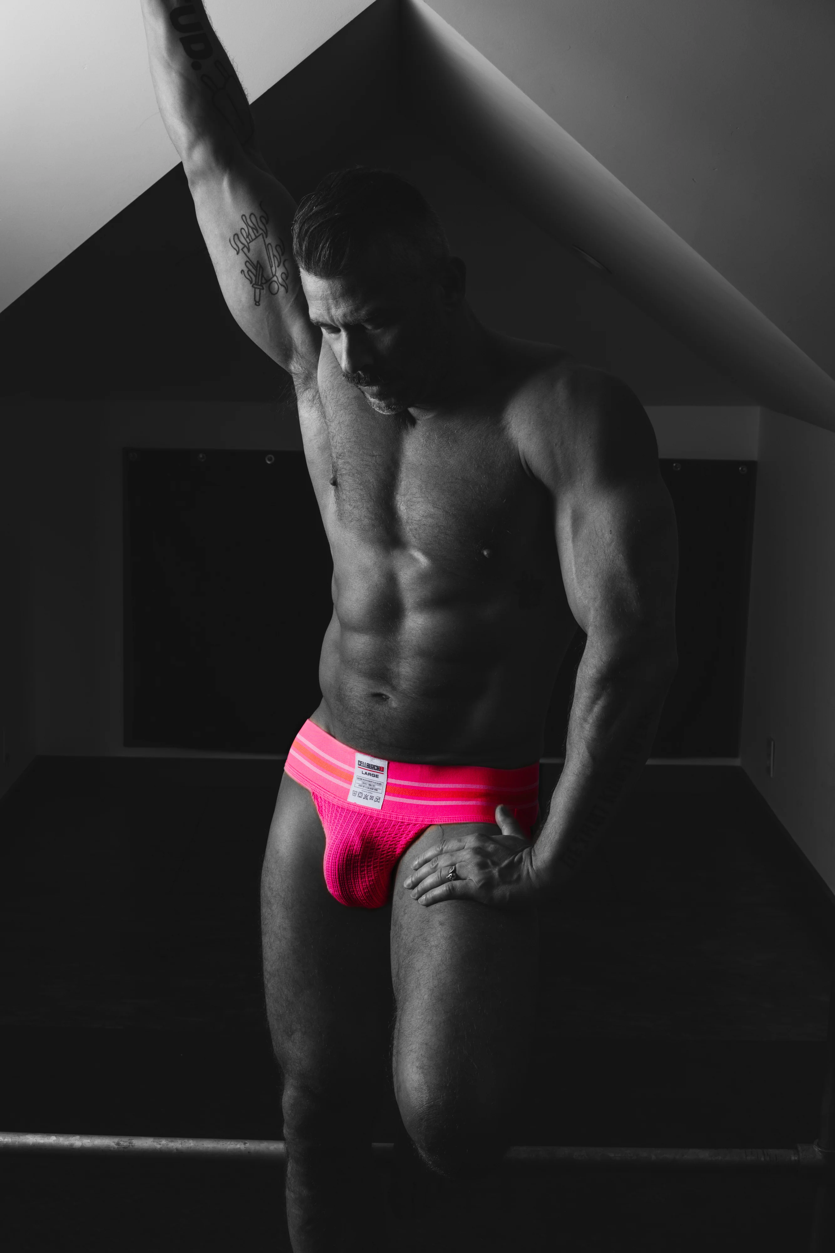 CELLBLOCK 13 TIGHT END JOCKSTRAP - PINK - Image 2