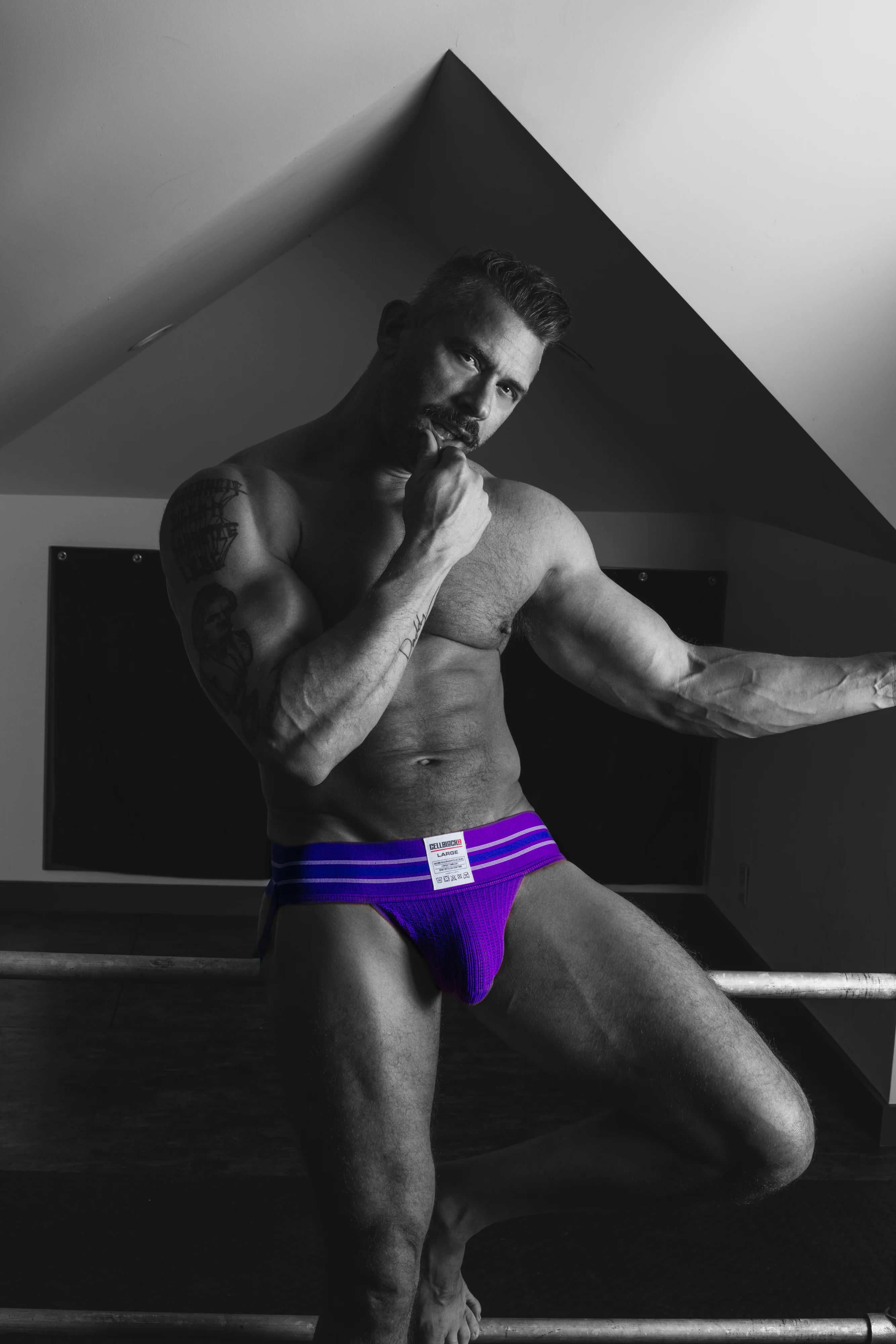 CELLBLOCK 13 TIGHT END JOCKSTRAP - PURPLE - Image 4