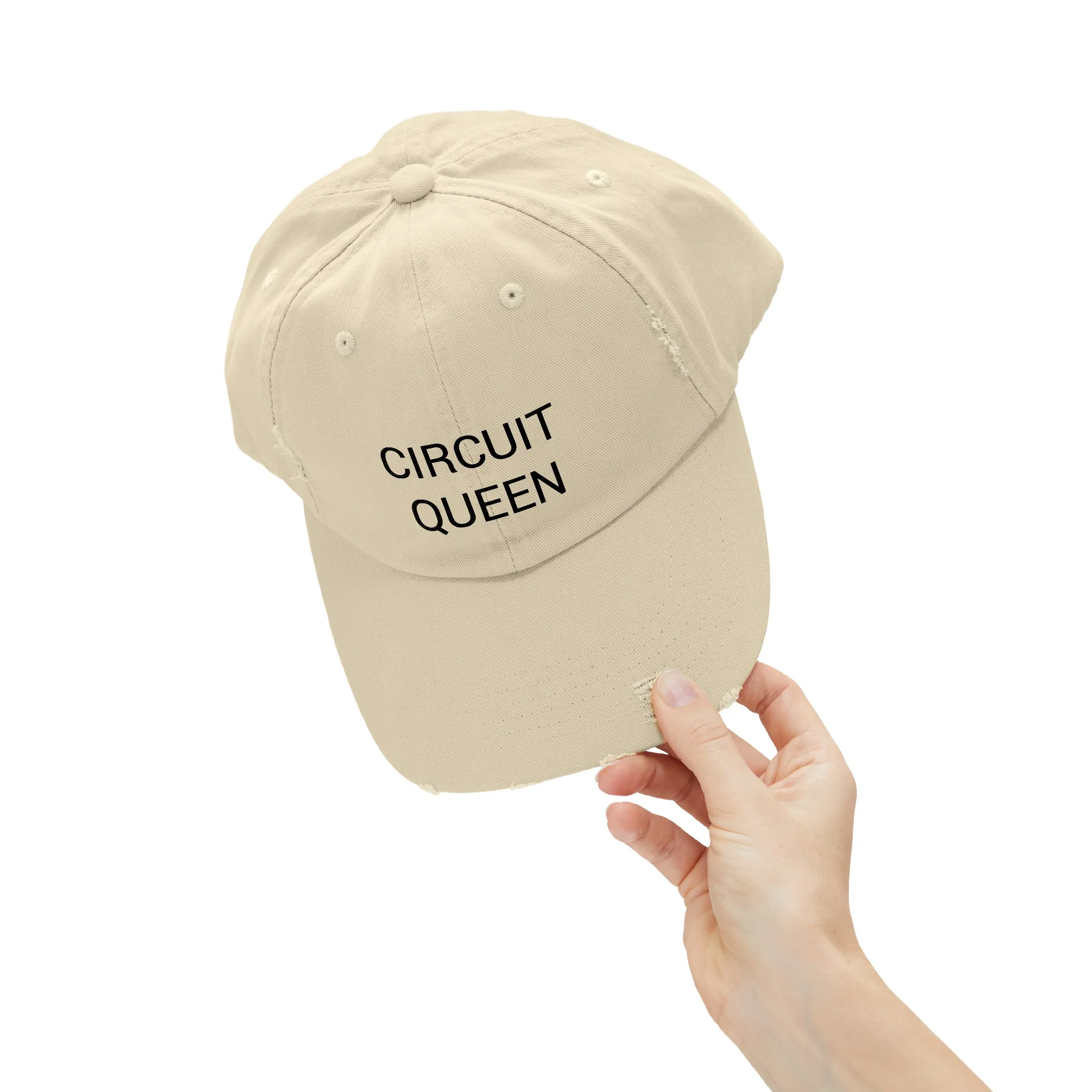 CIRCUIT QUEEN Distressed Cap in 6 colors - Image 37