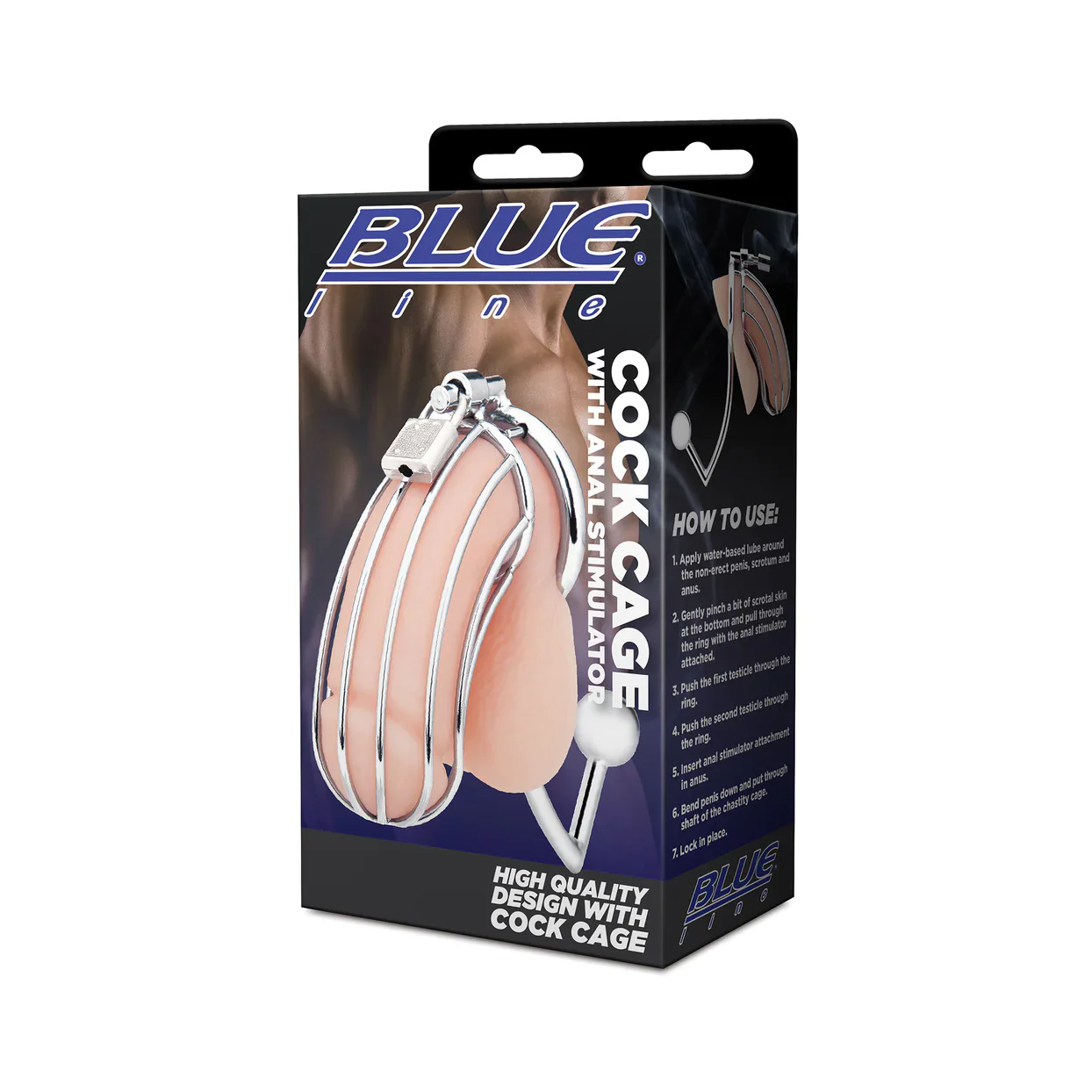 Cock Cage With Anal Stimulator by Blue Line - Image 2