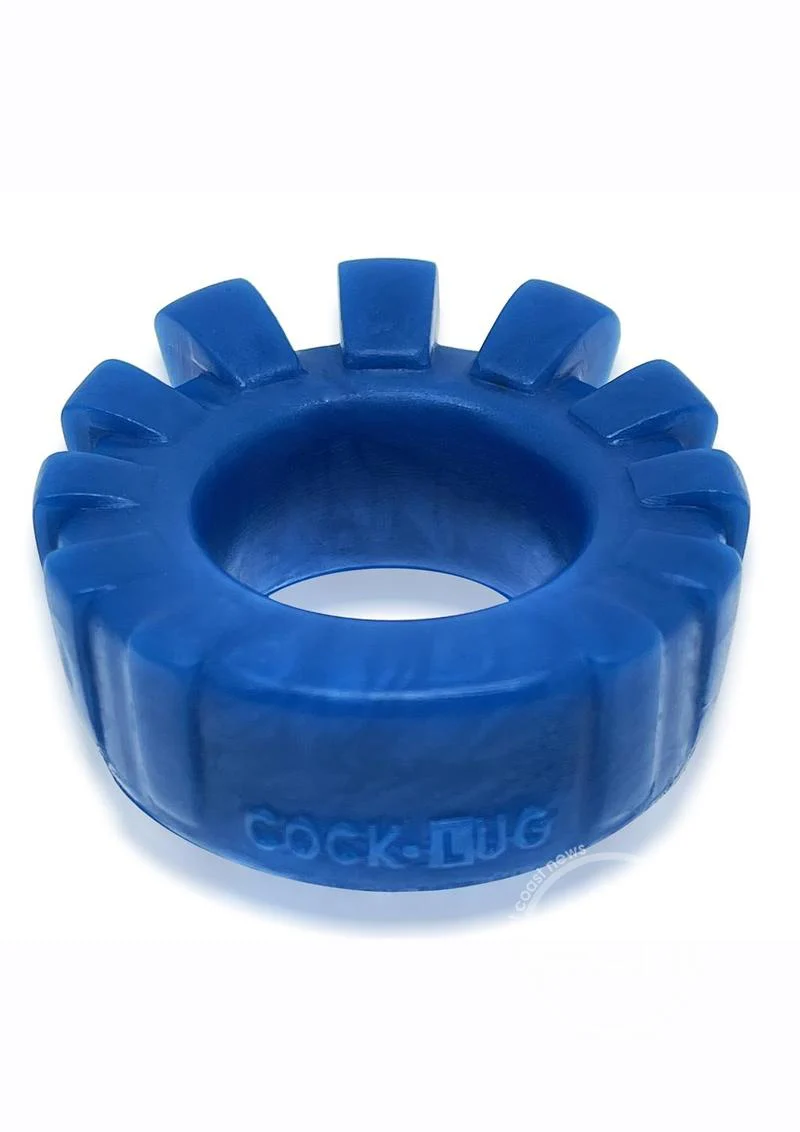 Cock-Lug Silicone Lugged Cock Ring - Marine Blue - Image 5