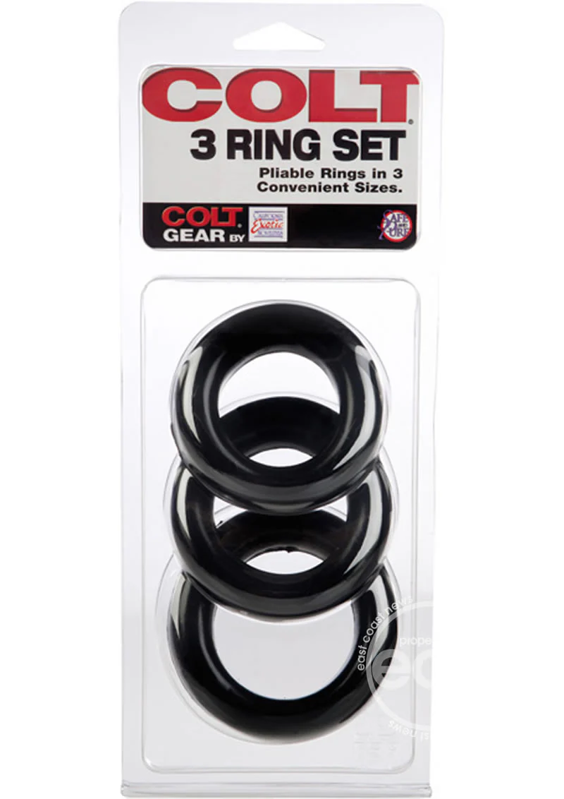COLT 3 RING SET RUBBER BLACK - Image 3