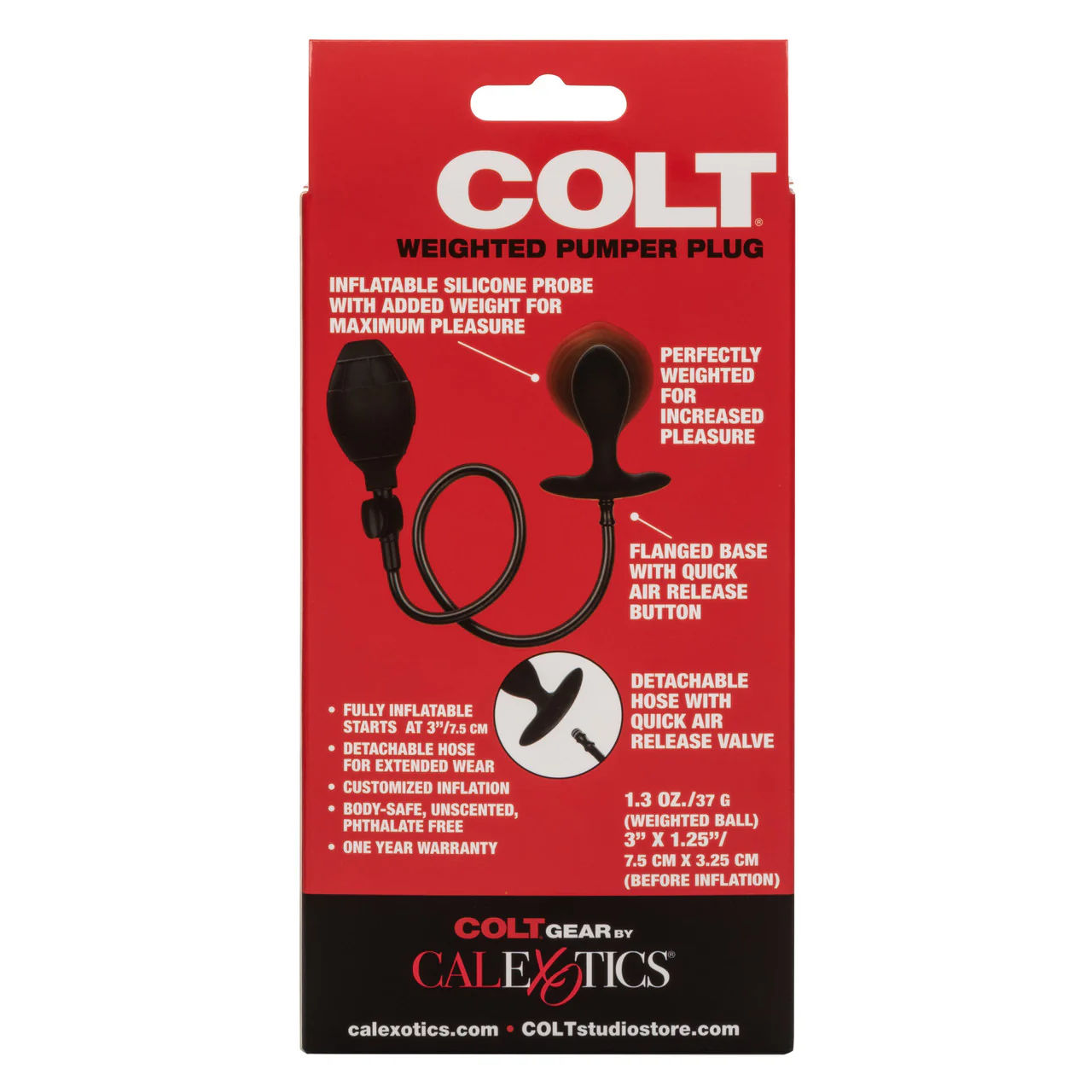 COLT Weighted Pumper Inflatable Silicone Anal Plug - Image 4