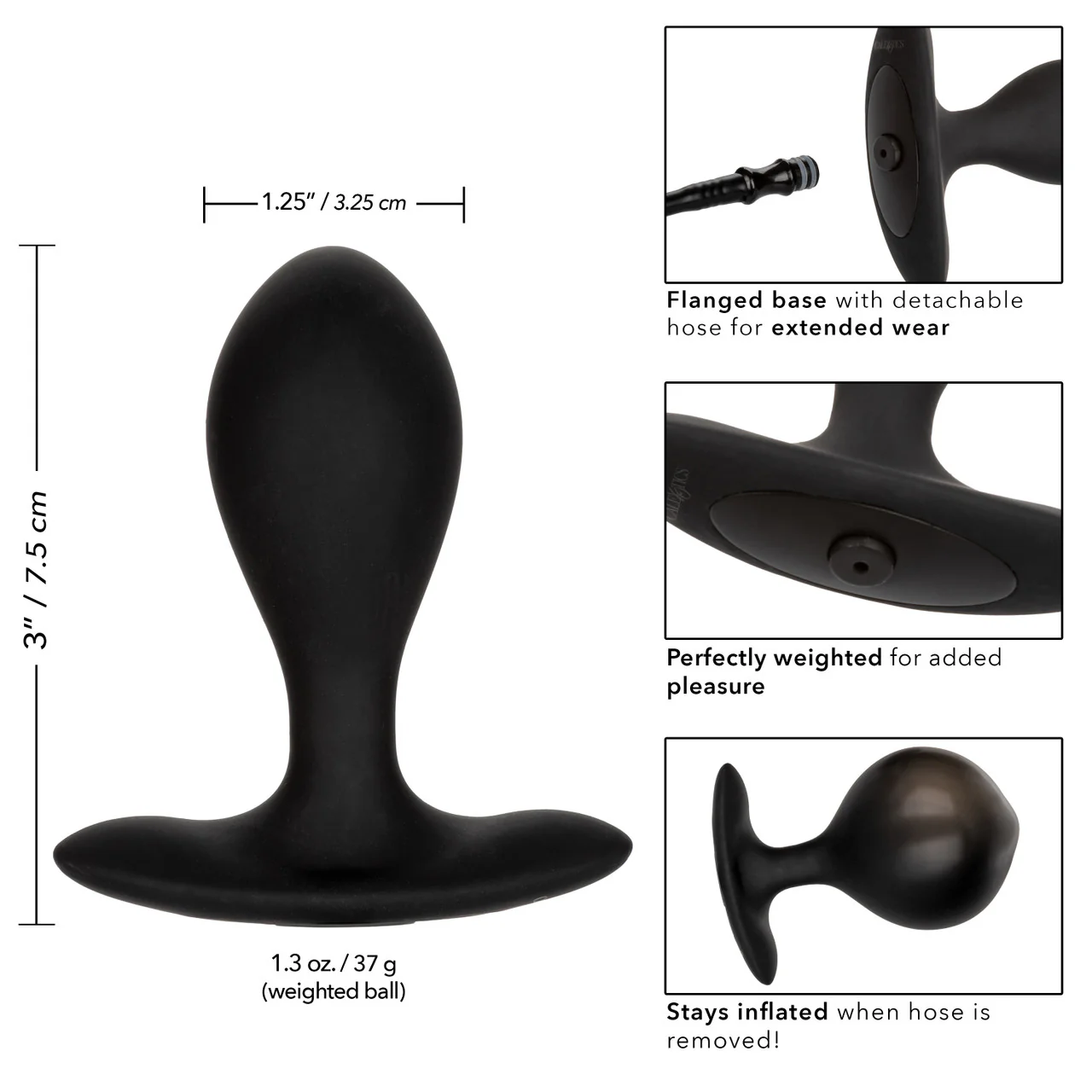 COLT Weighted Pumper Inflatable Silicone Anal Plug - Image 5