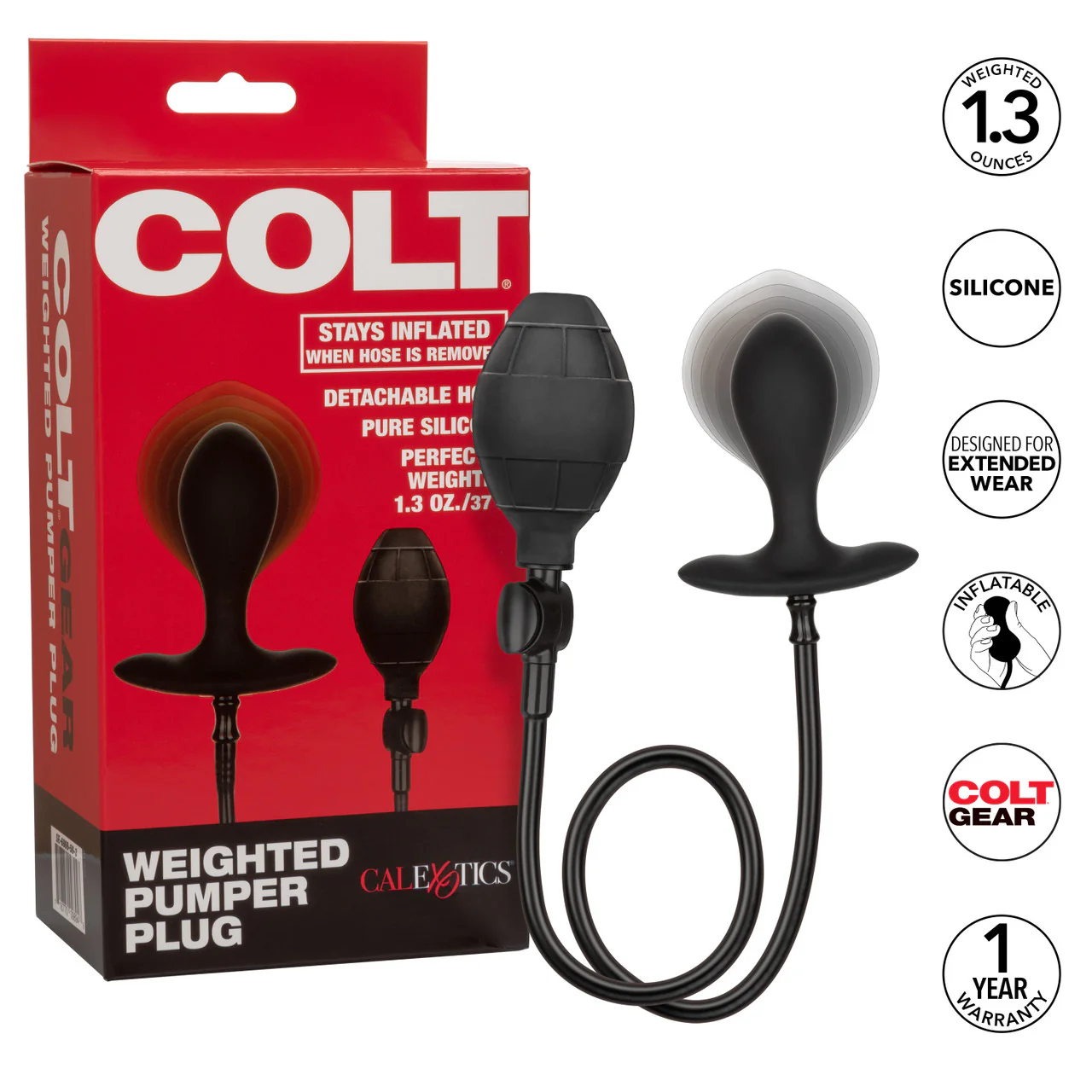 COLT Weighted Pumper Inflatable Silicone Anal Plug - Image 6