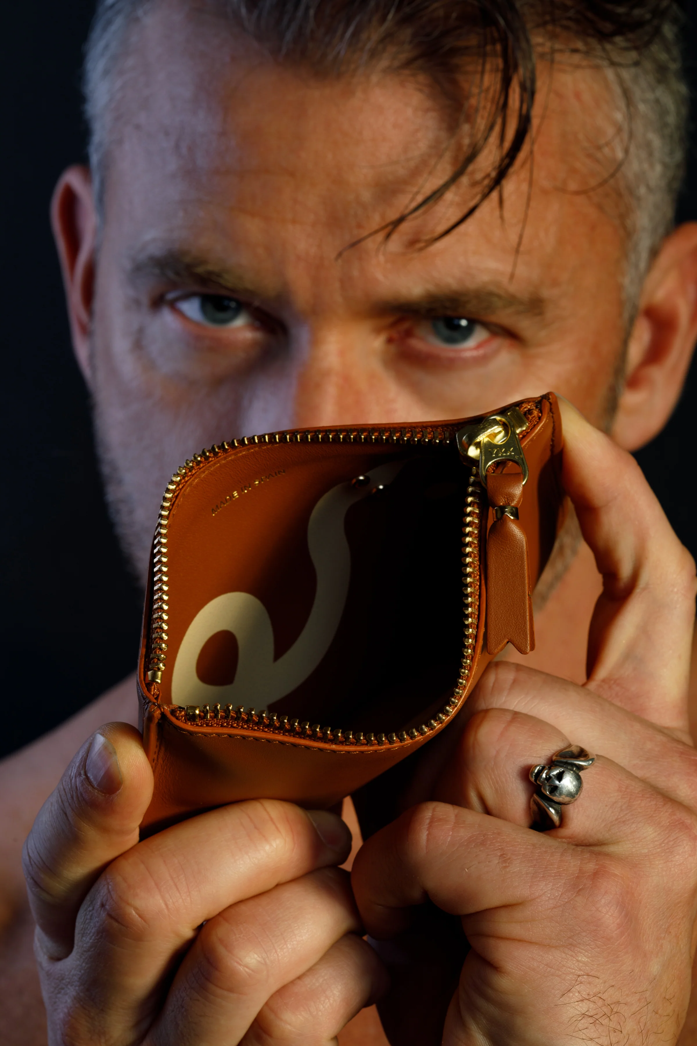 Comme des Garçons Brown Ruby Eye Zip Pouch Wallet - Image 11