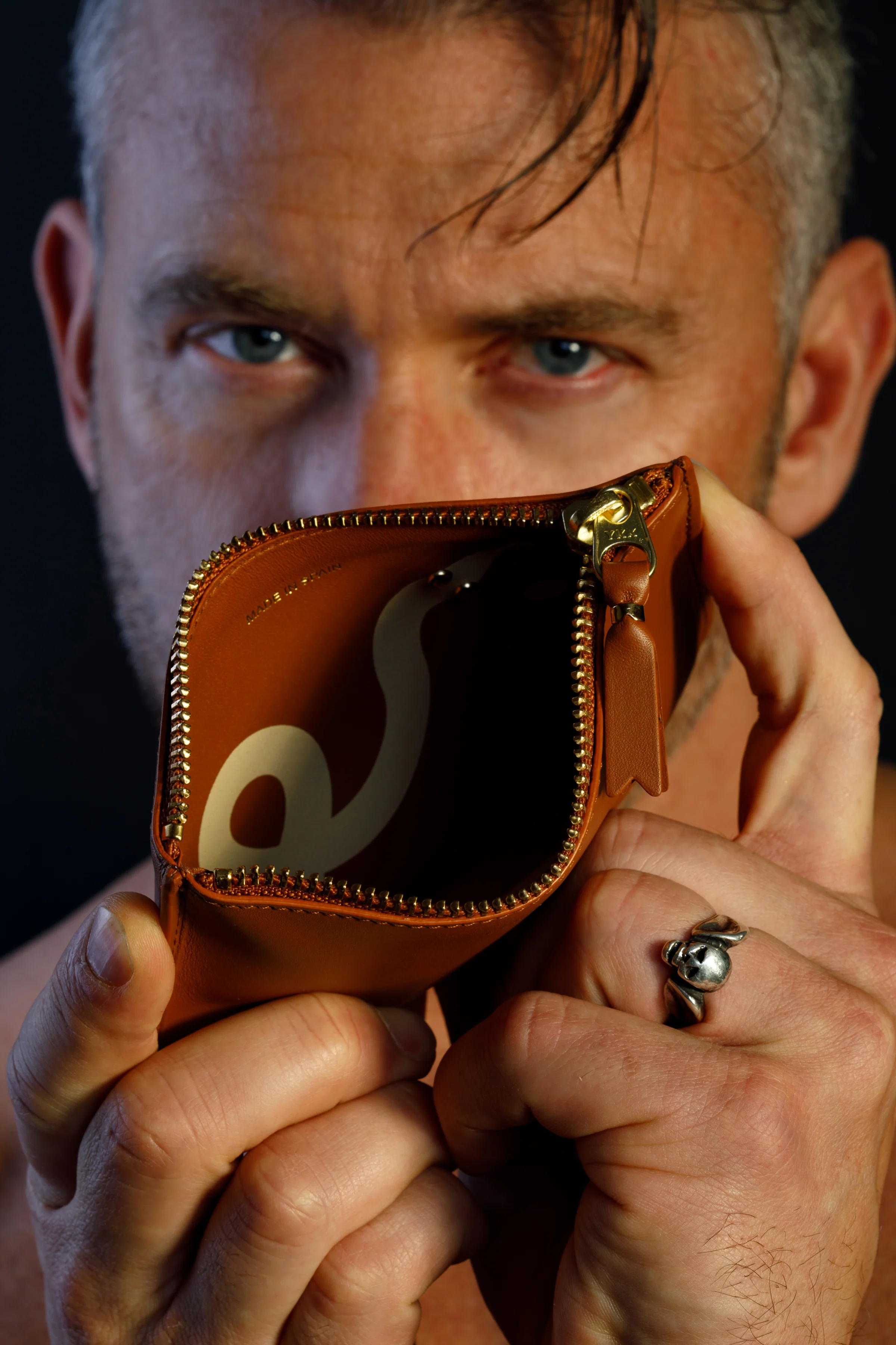 Comme des Garçons Brown Ruby Eye Zip Pouch Wallet - Image 4