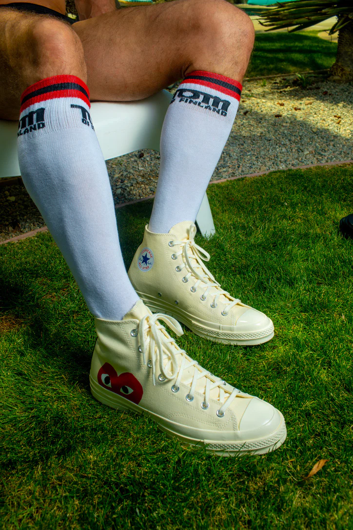 Comme Des Garçons Play Converse Single Heart Chuck Taylor All Star '70 High Top (beige) - Image 11