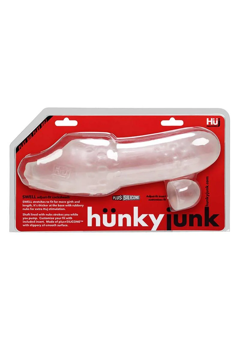 Hünkyjunk Swell Adjust Fit Cocksheath Extender Sleeve Clear - Image 3