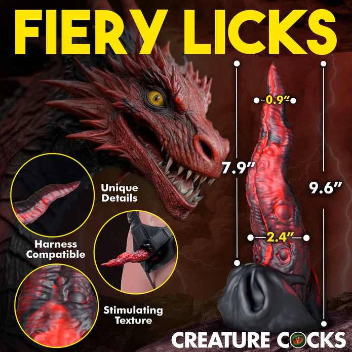 Creature Cock Dragon Tongue Silicone Dildo - Image 4