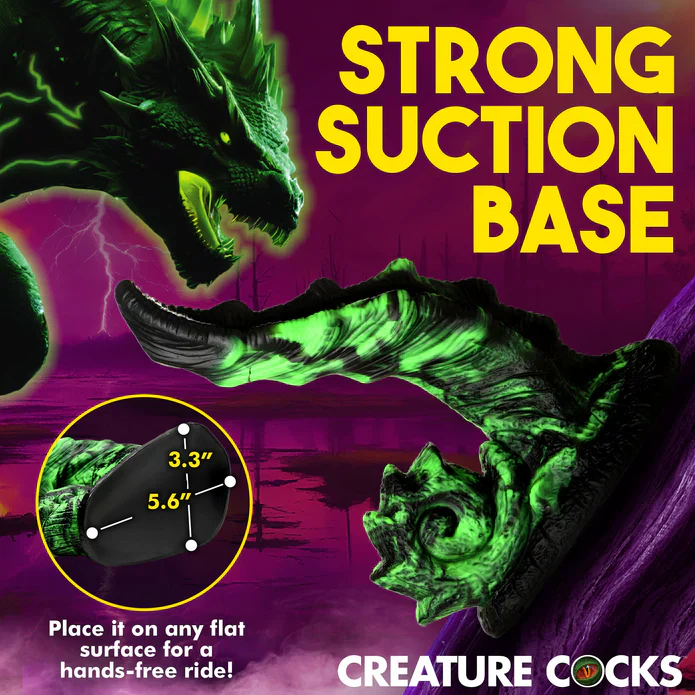 Creature Cock Glowzilla Glow-In-The-Dark Silicone Dildo - Image 5