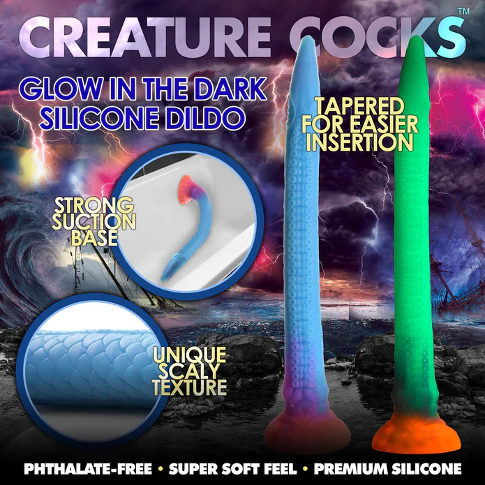 Creature Cocks Makara Glow-In-The-Dark Silicone Snake Dildo - Image 2