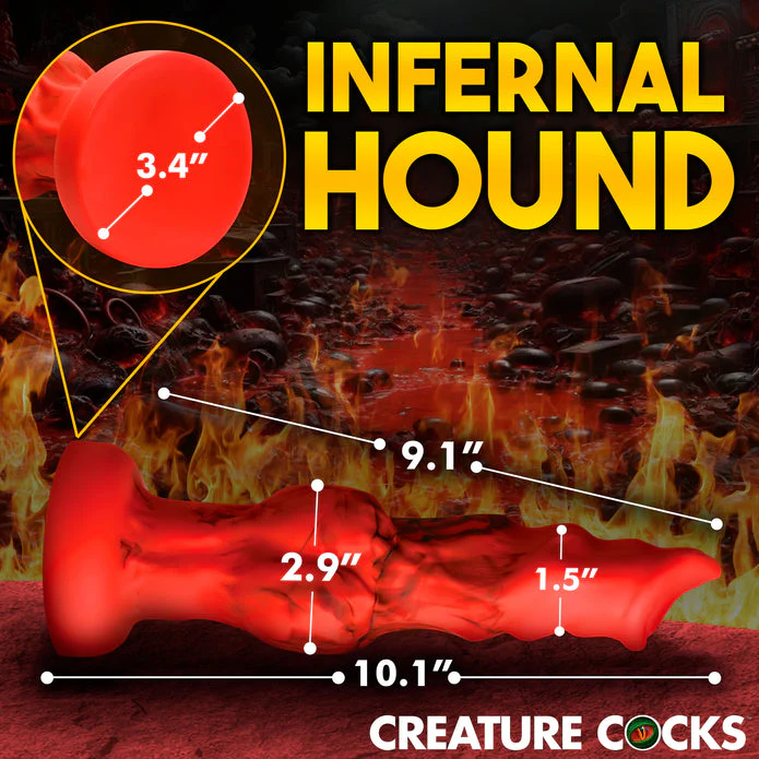 Creature Cocks Fire Hound Silicone Dildo - Large - Image 5