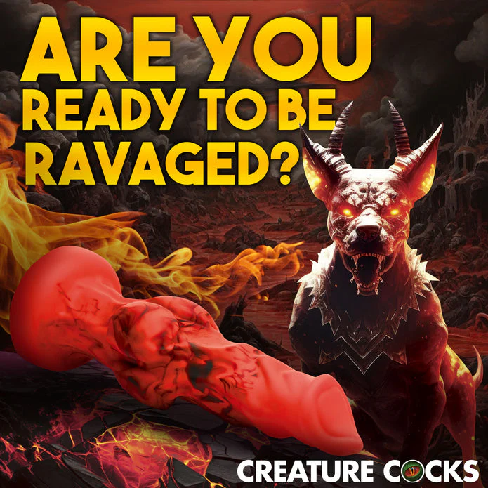 Creature Cocks Fire Hound Silicone Dildo - Small - Image 3