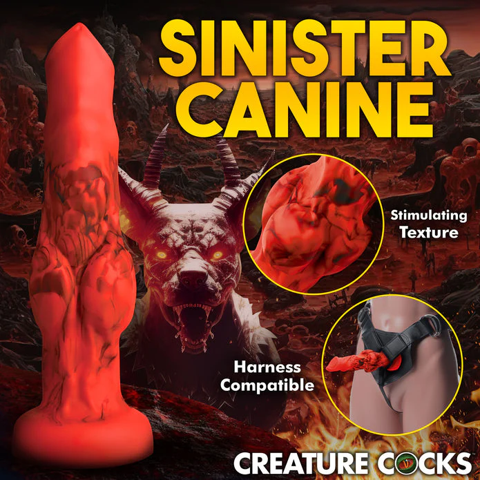 Creature Cocks Fire Hound Silicone Dildo - Small - Image 6