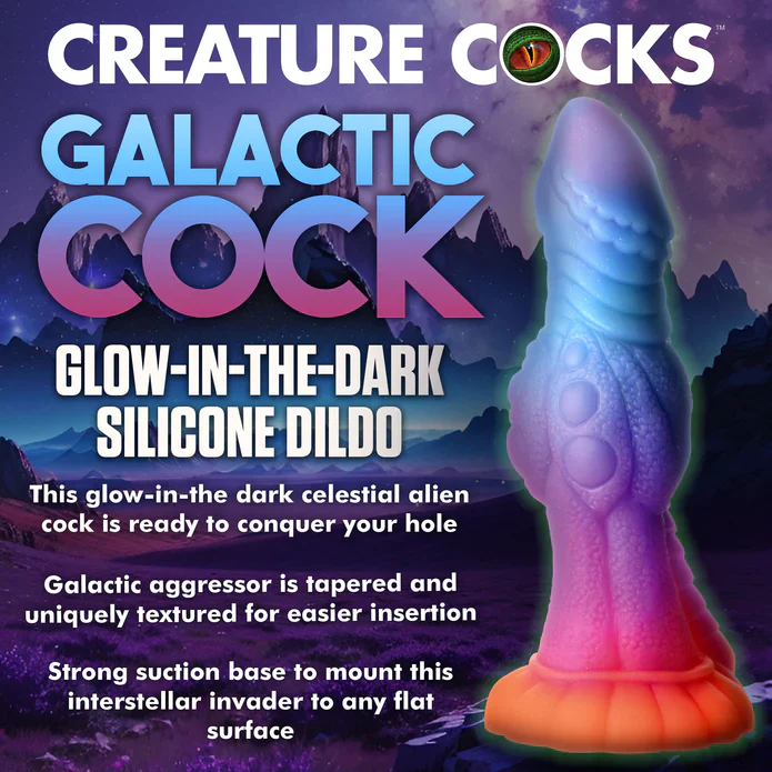 Creature Cocks Galactic Cock Alien Creature Glow-In-The-Dark Silicone Dildo - Image 4