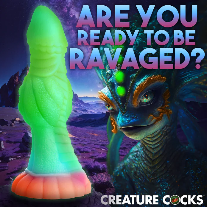 Creature Cocks Galactic Cock Alien Creature Glow-In-The-Dark Silicone Dildo - Image 5