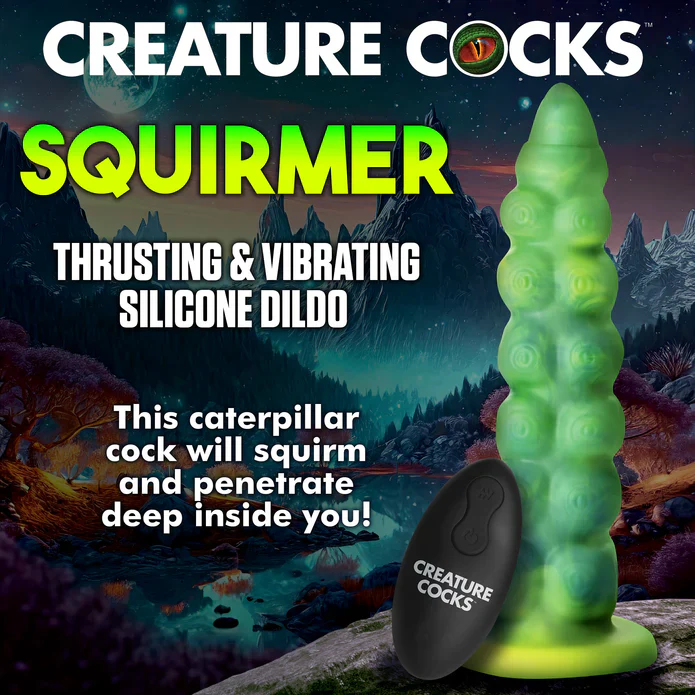 Creature Cocks Squirmer Thrusting & Vibrating Silicone Dildo - Image 2