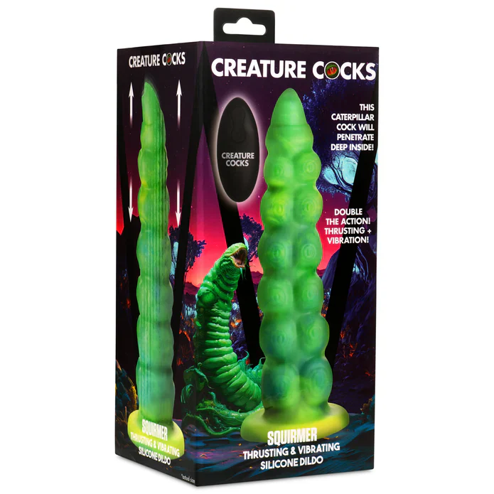 Creature Cocks Squirmer Thrusting & Vibrating Silicone Dildo - Image 3