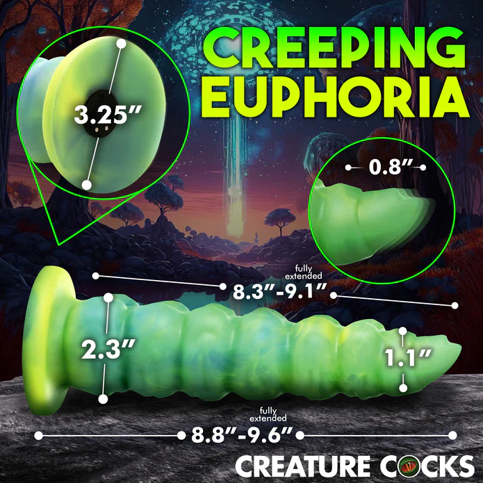 Creature Cocks Squirmer Thrusting & Vibrating Silicone Dildo - Image 9