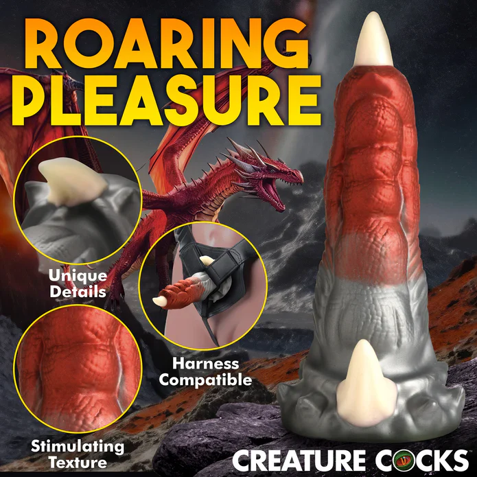 Creature Cocks Talon Silicone Dildo Red - Image 6