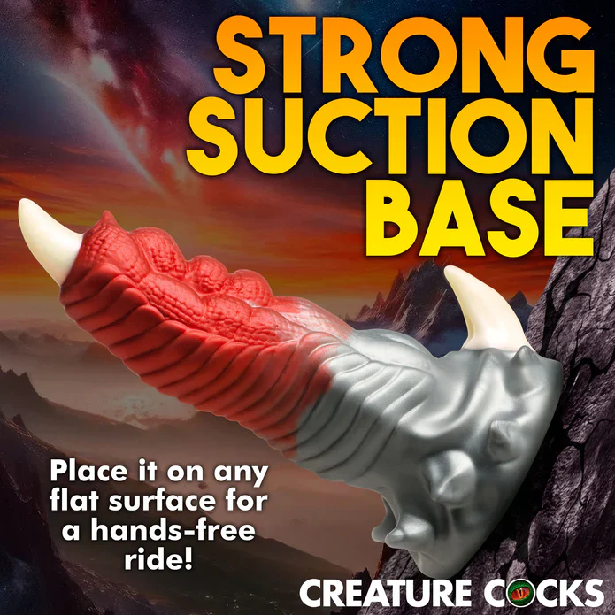 Creature Cocks Talon Silicone Dildo Red - Image 7