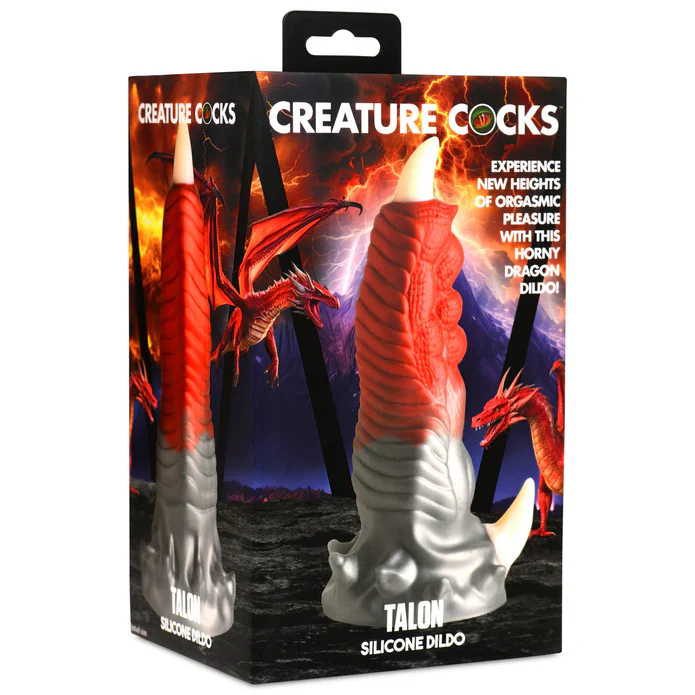 Creature Cocks Talon Silicone Dildo Red - Image 9