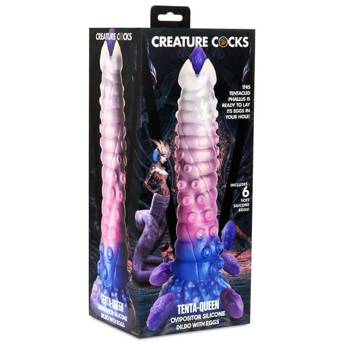 Creature Cocks Tenta-Queen Ovipositor Silicone Dildo with Eggs - Image 8
