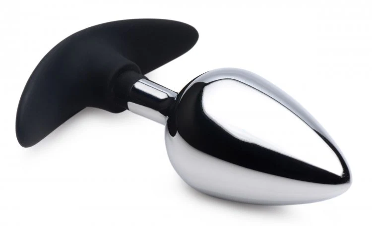 Dark Invader Metal and Silicone Anal Plug - Large - Image 5