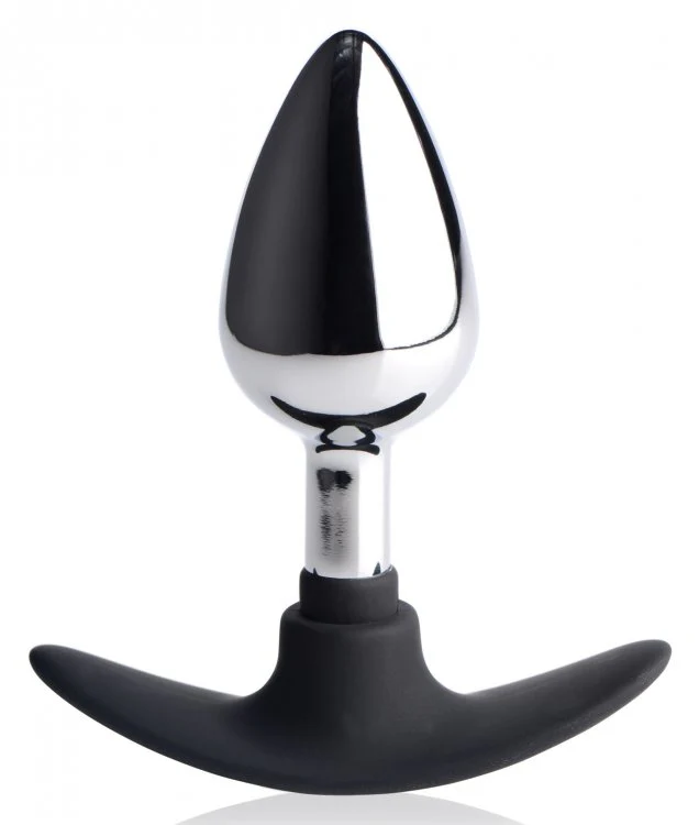 Dark Invader Metal and Silicone Anal Plug - Medium - Image 4