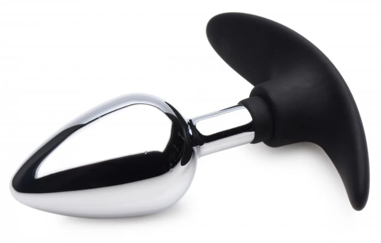 Dark Invader Metal and Silicone Anal Plug - Medium - Image 5