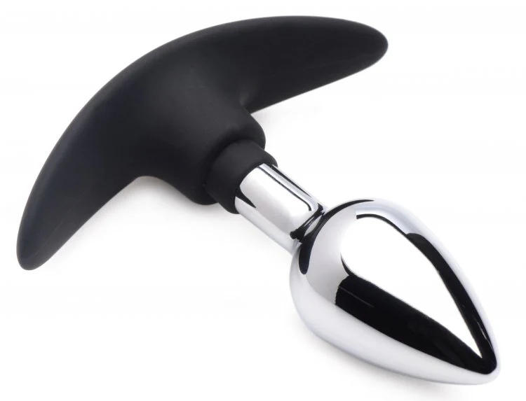 Dark Invader Metal and Silicone Anal Plug - Small - Image 4