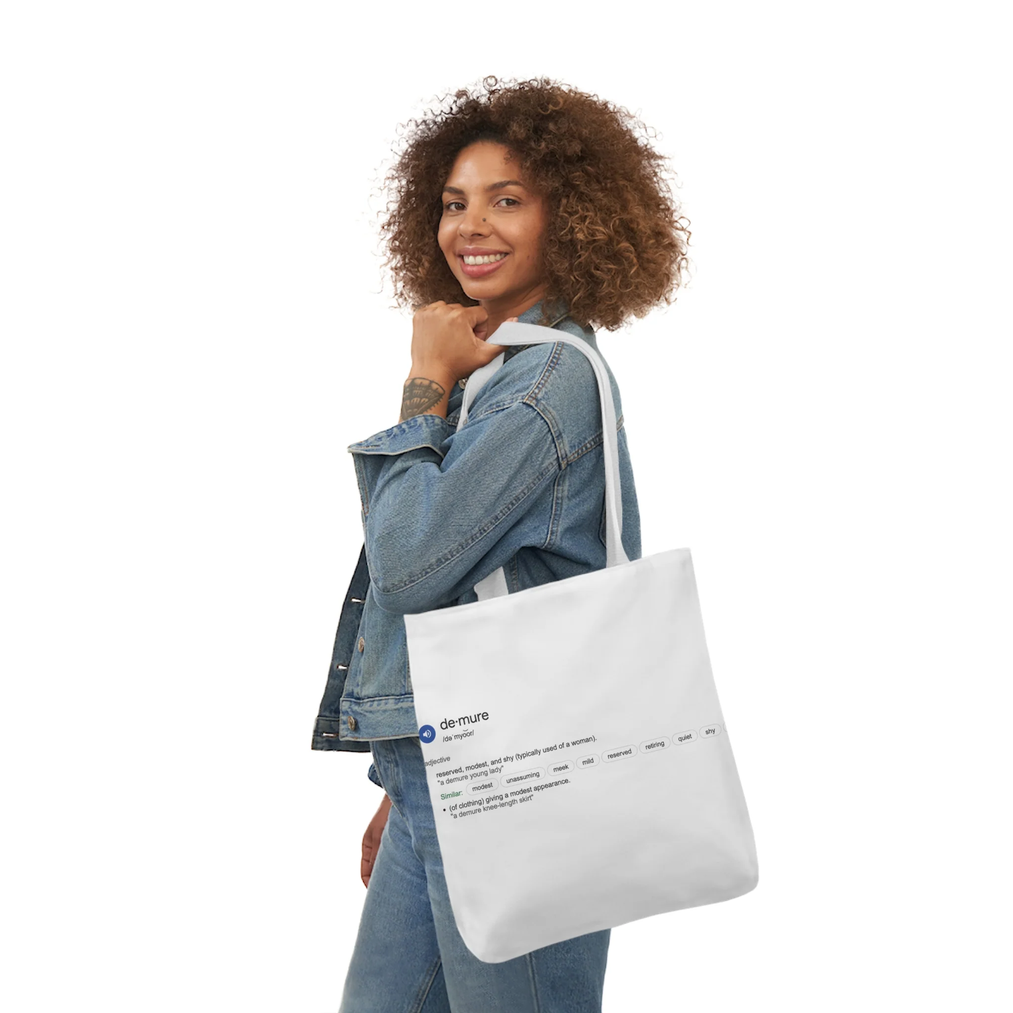 DEMURE Tote Bag - Image 6